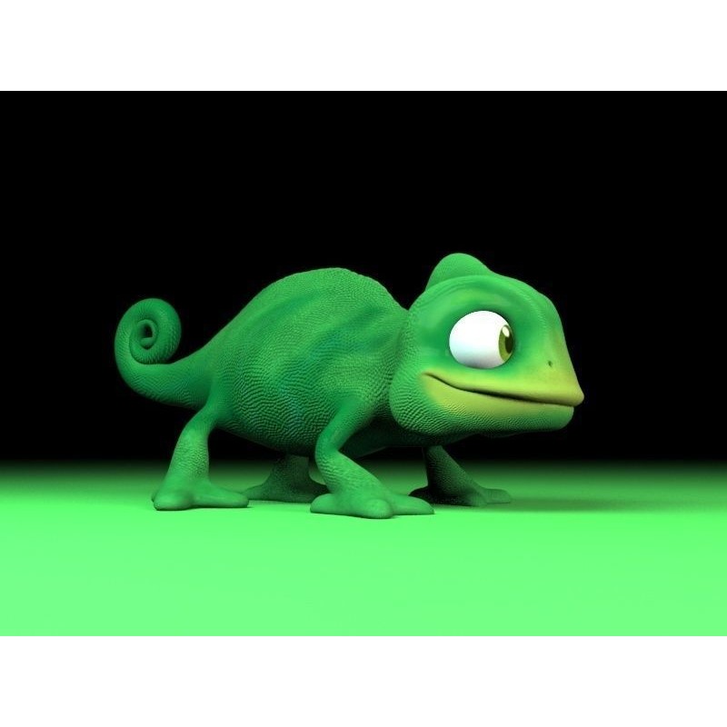 Cartoon Chameleon - Low-Poly Game-Ready 3D Model - View 10