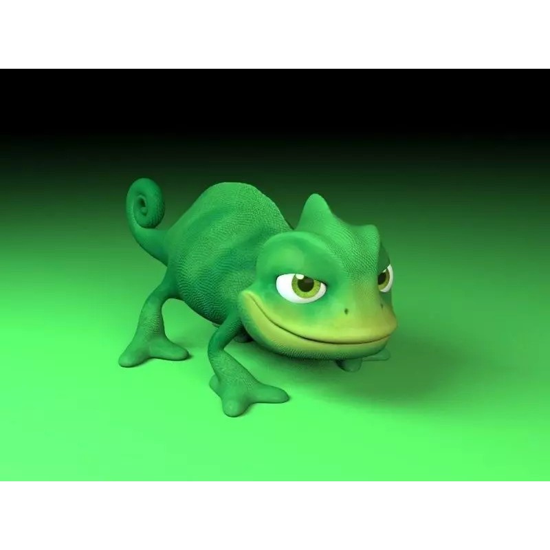 Cartoon Chameleon - Low-Poly Game-Ready 3D Model - View 2