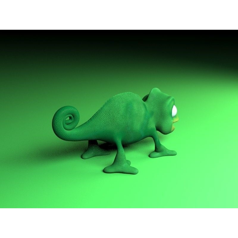 Cartoon Chameleon - Low-Poly Game-Ready 3D Model - View 5
