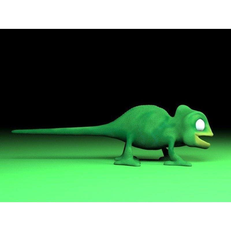 Cartoon Chameleon - Low-Poly Game-Ready 3D Model - View 6