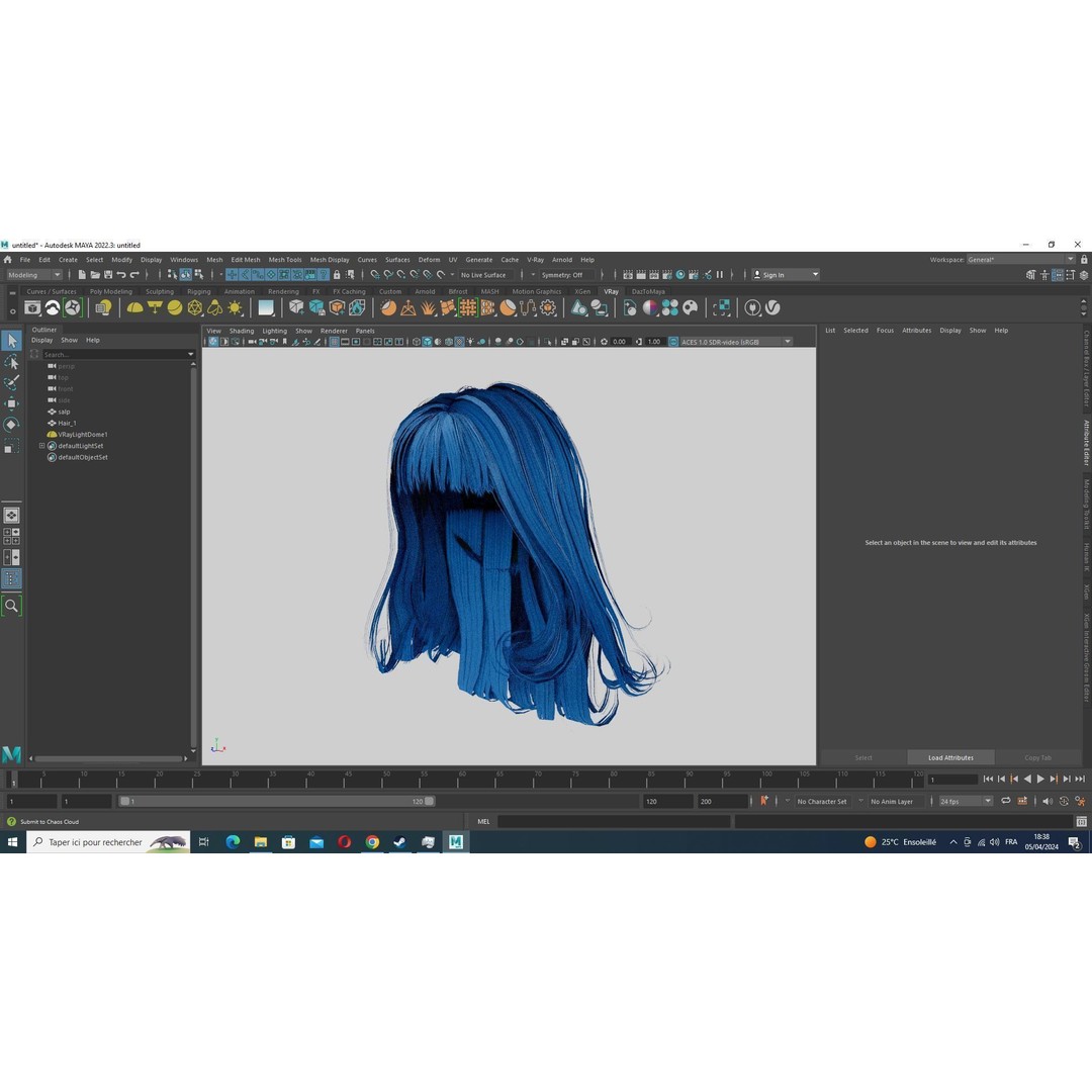 Realistic Female Hair 3D Model – Low Poly Customizable Game Asset, FBX - View 17