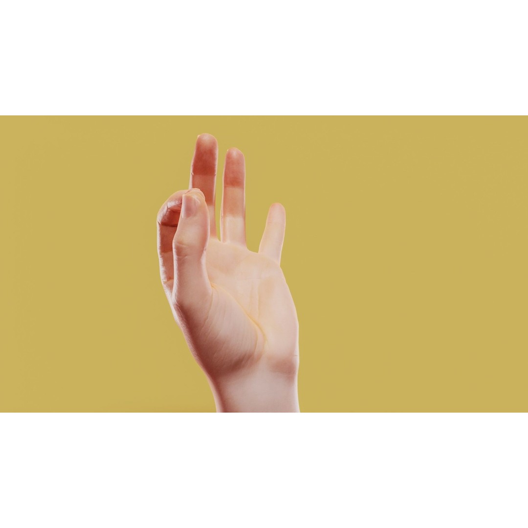 Photorealistic Male Hand 3D Model – Low Poly PBR Asset, FBX & More - View 11