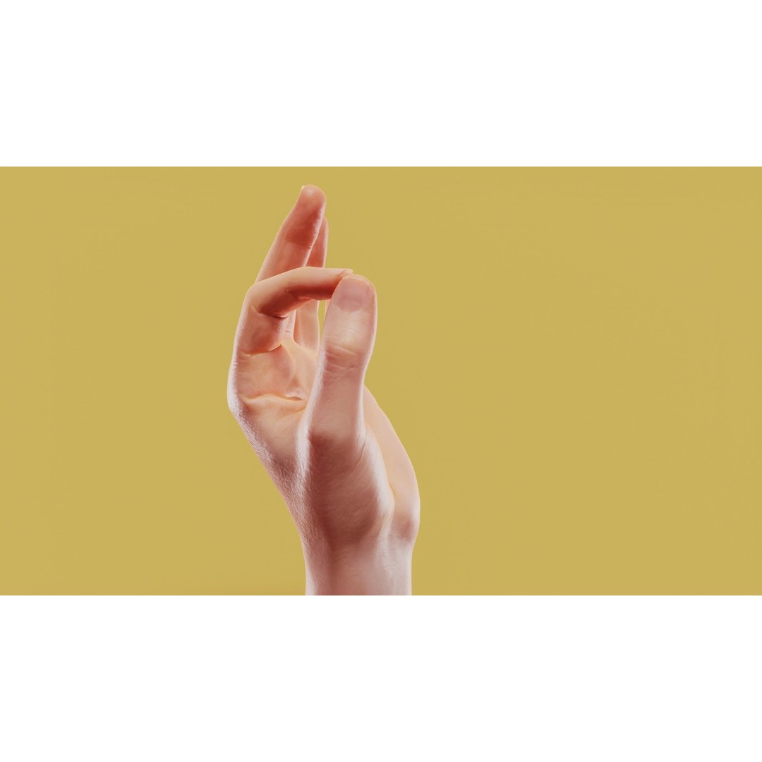 Photorealistic Male Hand 3D Model – Low Poly PBR Asset, FBX & More - View 12