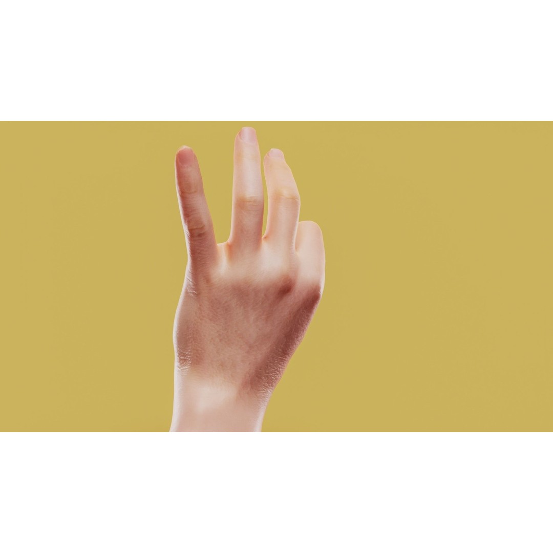 Photorealistic Male Hand 3D Model – Low Poly PBR Asset, FBX & More - View 5