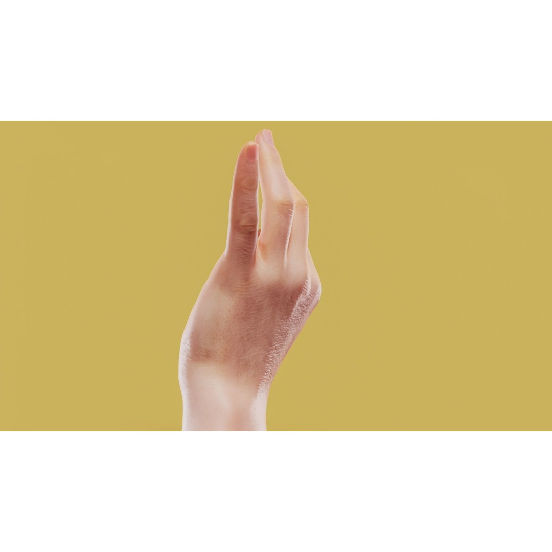 Photorealistic Male Hand 3D Model – Low Poly PBR Asset, FBX & More - View 6