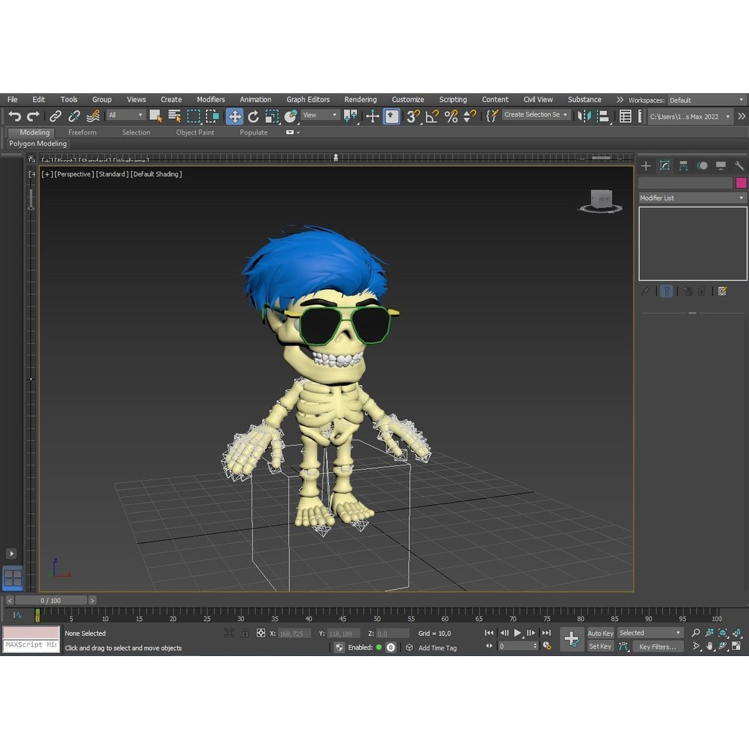 Skeleton 3D Model – Low Poly Character Pack with Rigged Designs - View 19