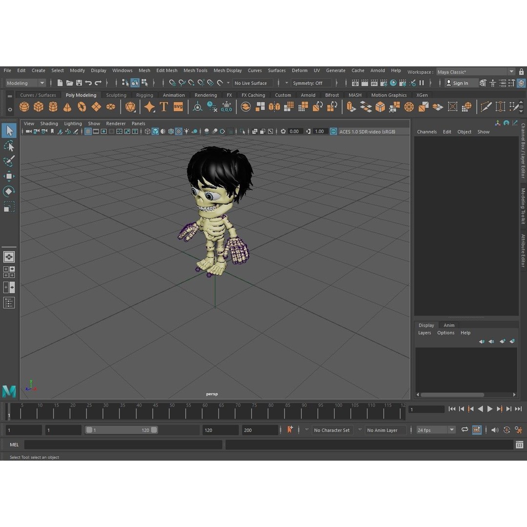 Skeleton 3D Model – Low Poly Character Pack with Rigged Designs - View 20