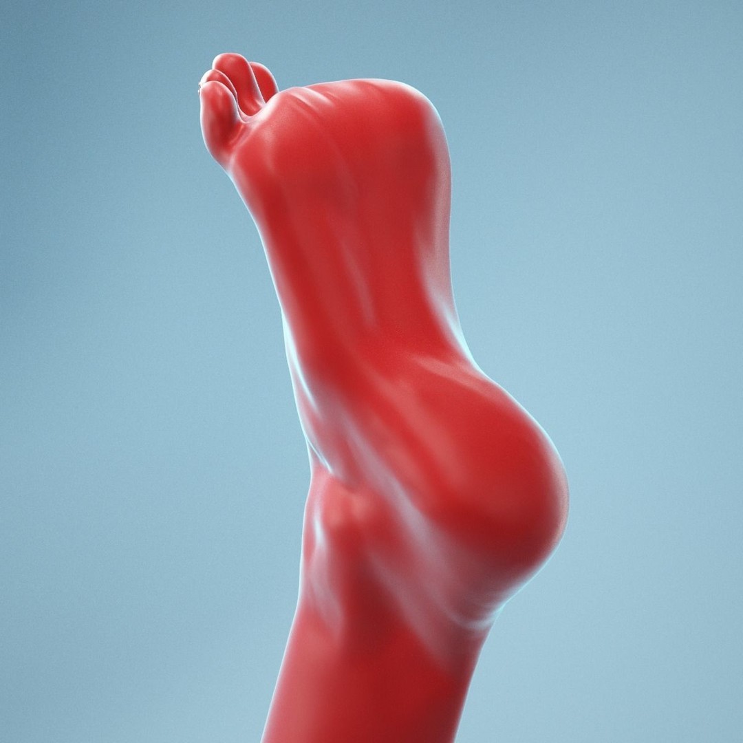 Open Toes Realistic Foot 3D Model – High Poly Anatomical Scan, FBX - View 8