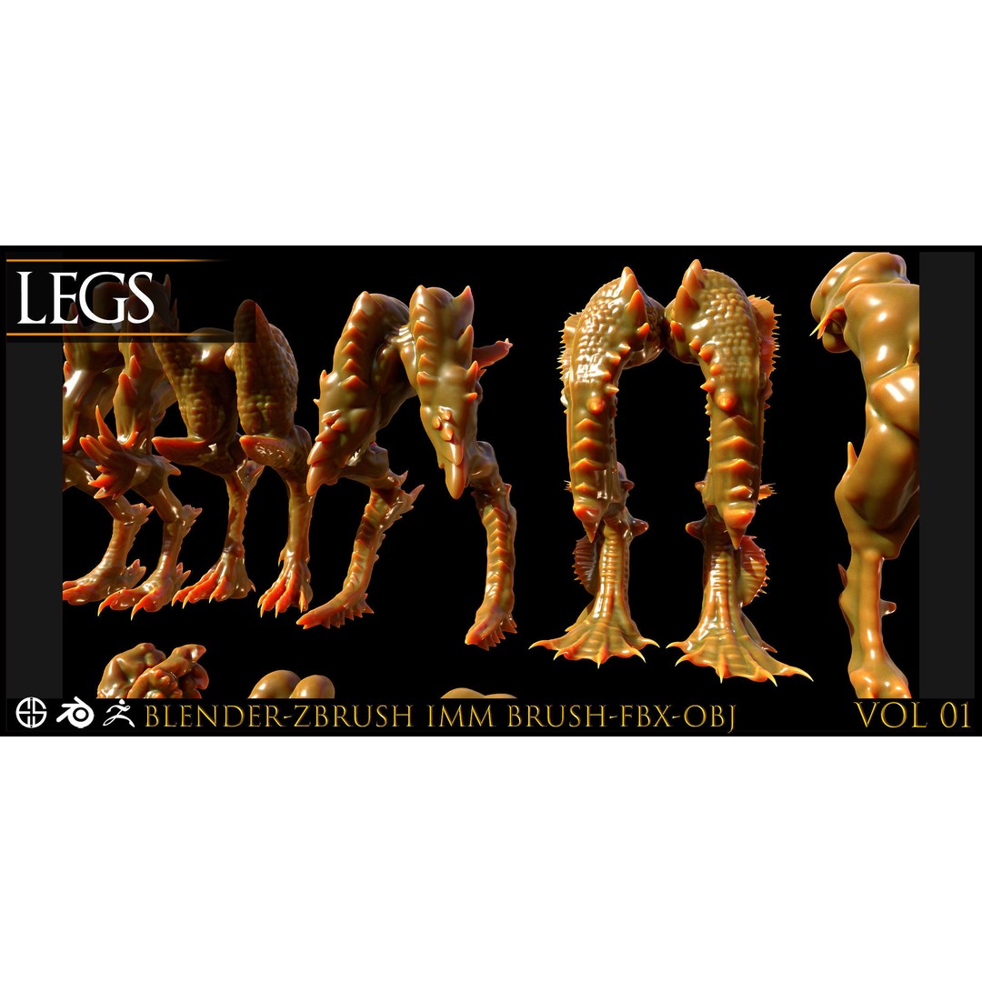 Legs 3D Model – Anatomical Character & Creature Pack, FBX, Blender - View 10