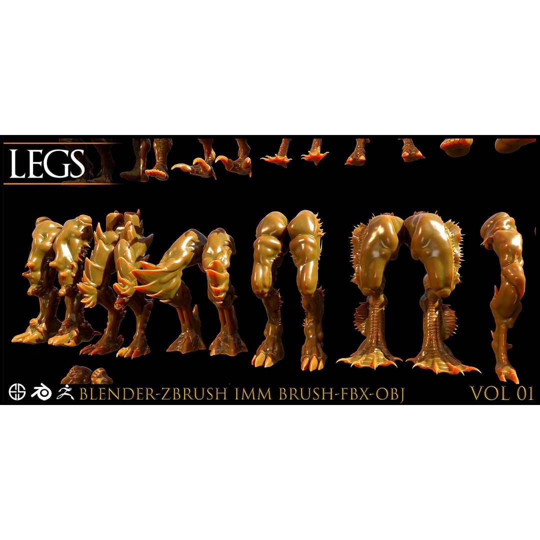 Legs 3D Model – Anatomical Character & Creature Pack, FBX, Blender - View 15