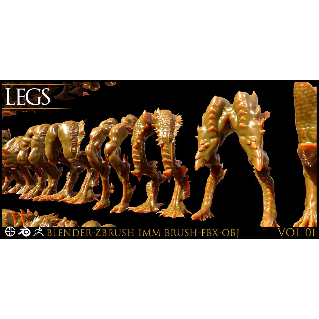Legs 3D Model – Anatomical Character & Creature Pack, FBX, Blender - View 16