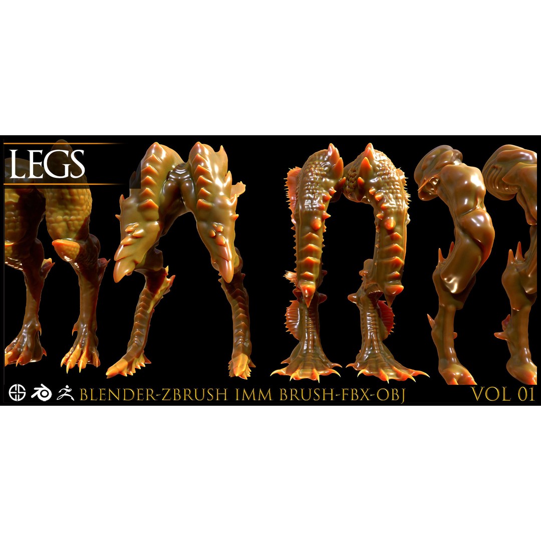 Legs 3D Model – Anatomical Character & Creature Pack, FBX, Blender - View 5