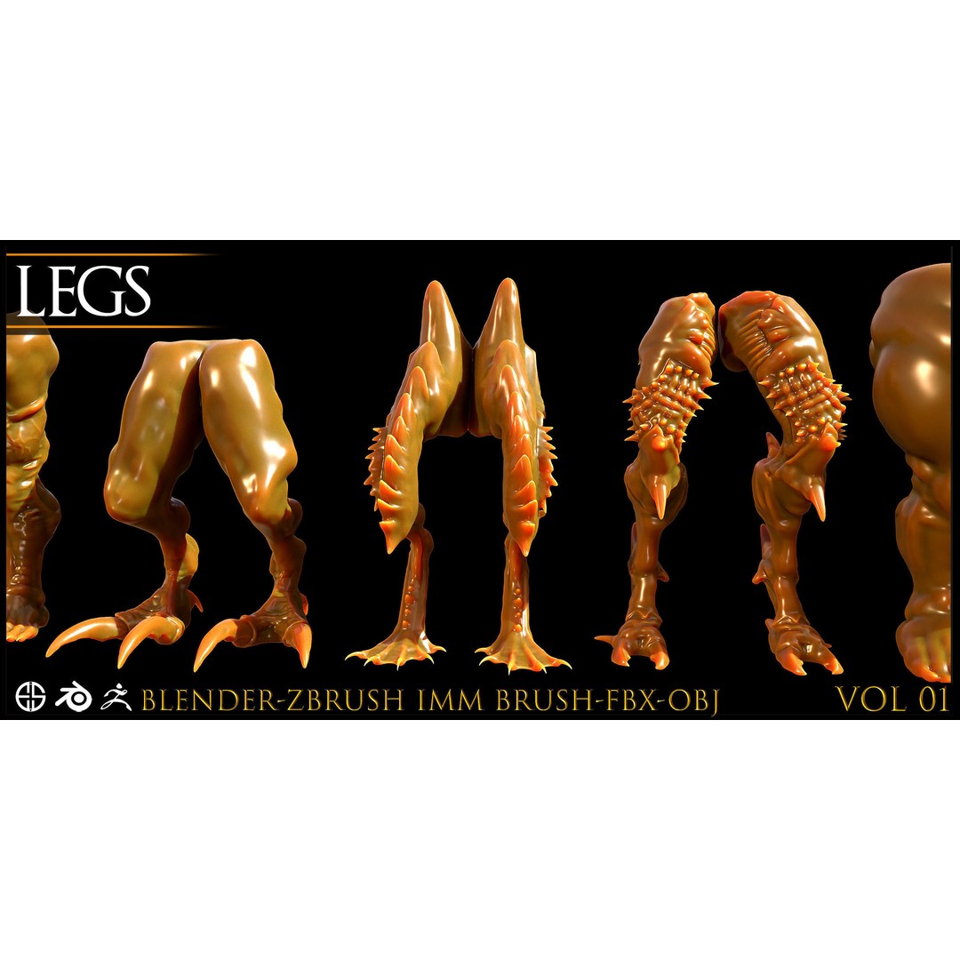 Legs 3D Model – Anatomical Character & Creature Pack, FBX, Blender - View 6