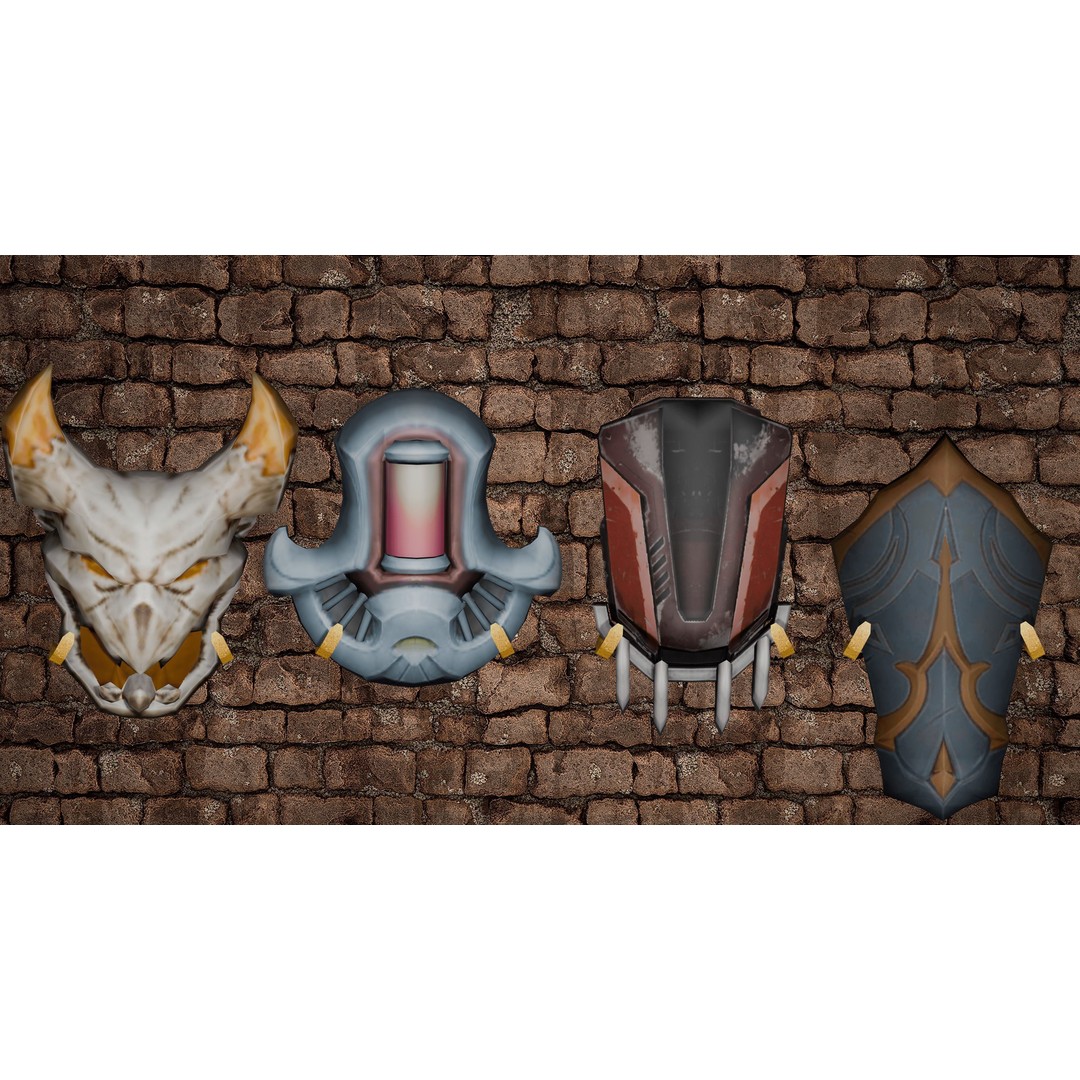 Stylized Shield 3D Model – Low Poly Game Asset, FBX, PBR Textures - View 11