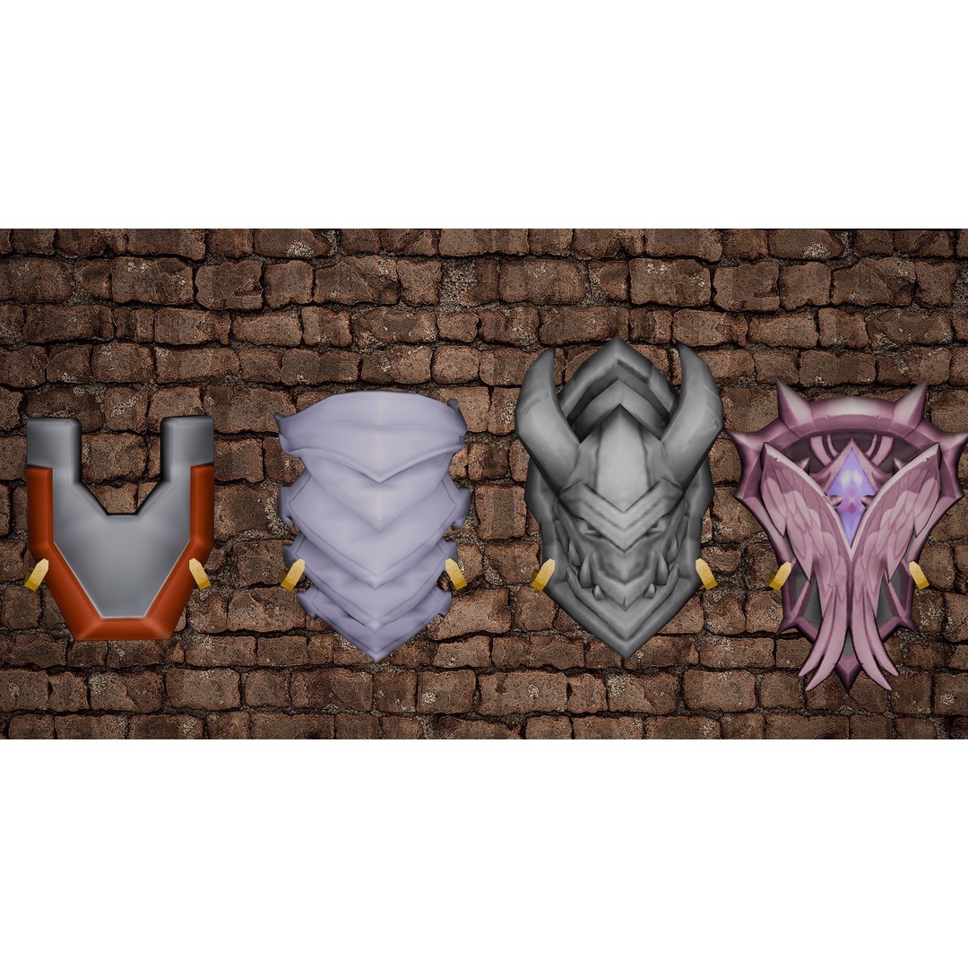Stylized Shield 3D Model – Low Poly Game Asset, FBX, PBR Textures - View 8