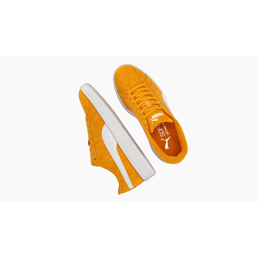 Puma Smash 3D Model – Orange Suede Sneakers, PBR Textures, FBX - View 4