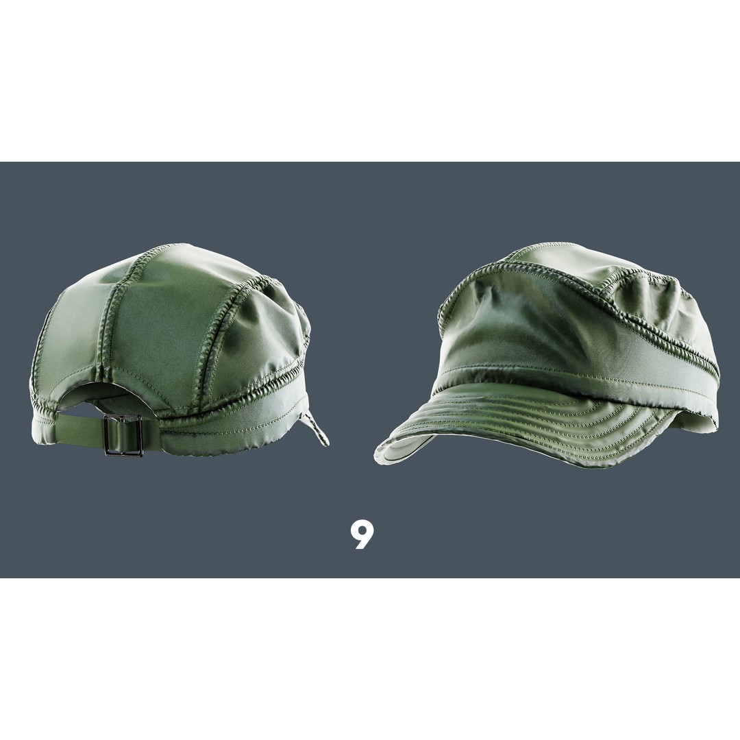 Caps and Hats 3D Model – Low Poly Game-Ready Clothing, FBX, OBJ - View 11