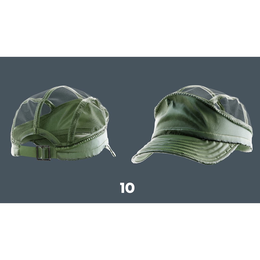 Caps and Hats 3D Model – Low Poly Game-Ready Clothing, FBX, OBJ - View 12