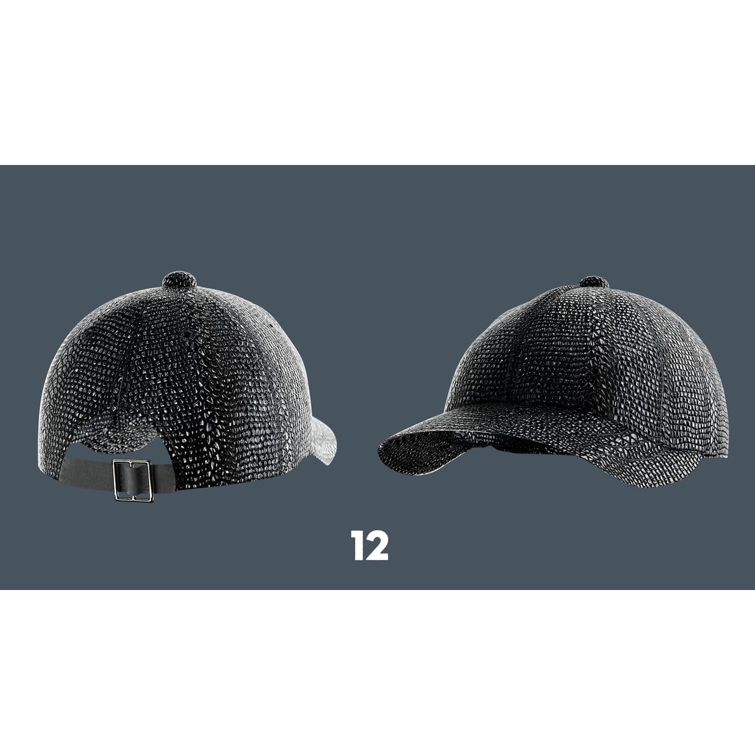 Caps and Hats 3D Model – Low Poly Game-Ready Clothing, FBX, OBJ - View 14