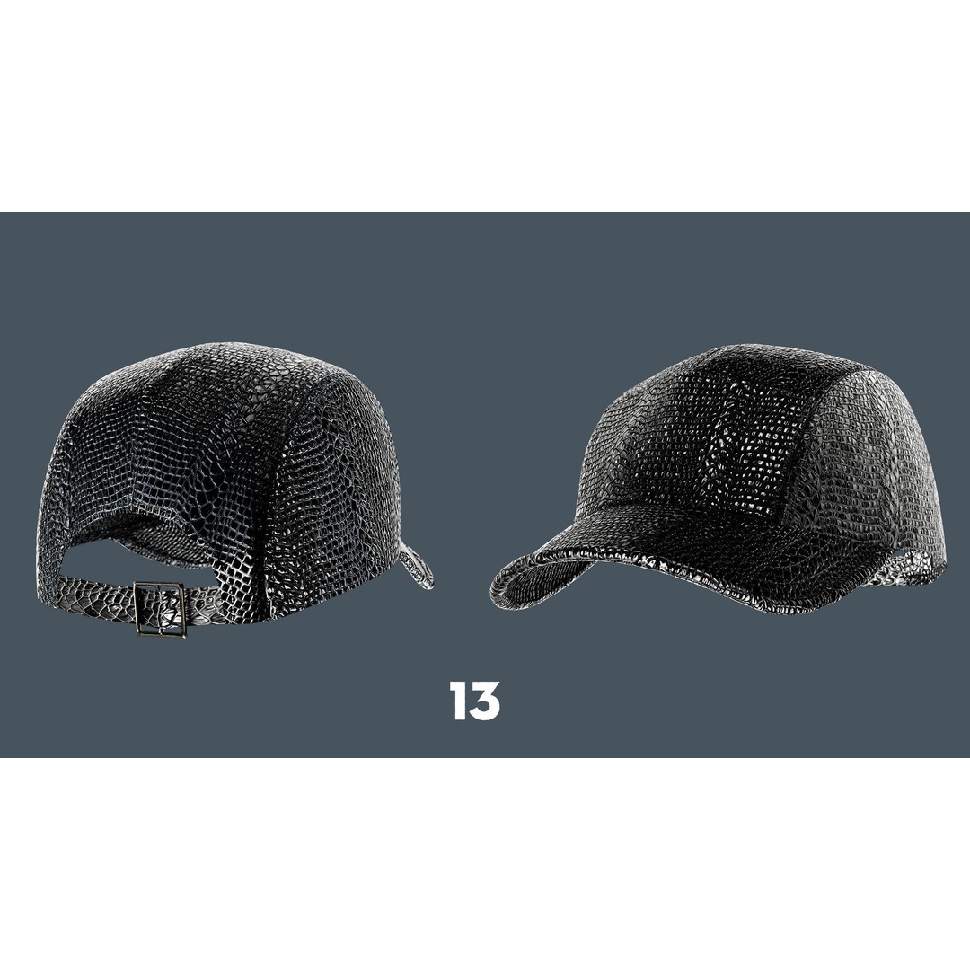 Caps and Hats 3D Model – Low Poly Game-Ready Clothing, FBX, OBJ - View 15