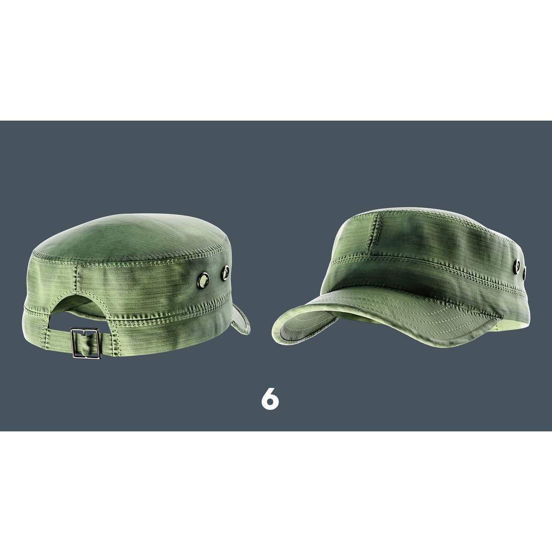 Caps and Hats 3D Model – Low Poly Game-Ready Clothing, FBX, OBJ - View 8