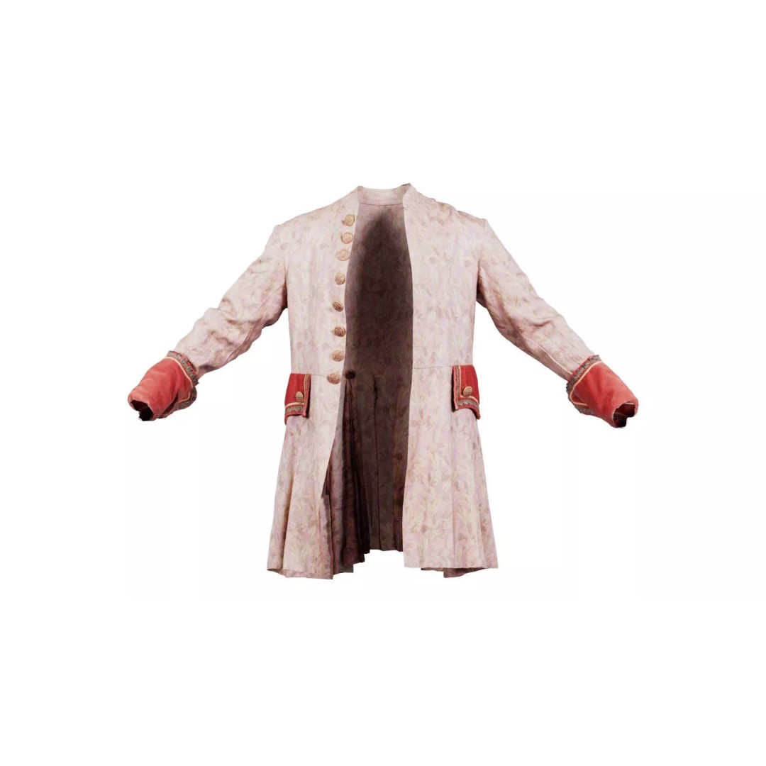 Leaf Jacket 3D Model – Low Poly Coat with PBR Textures, Blender - View 2