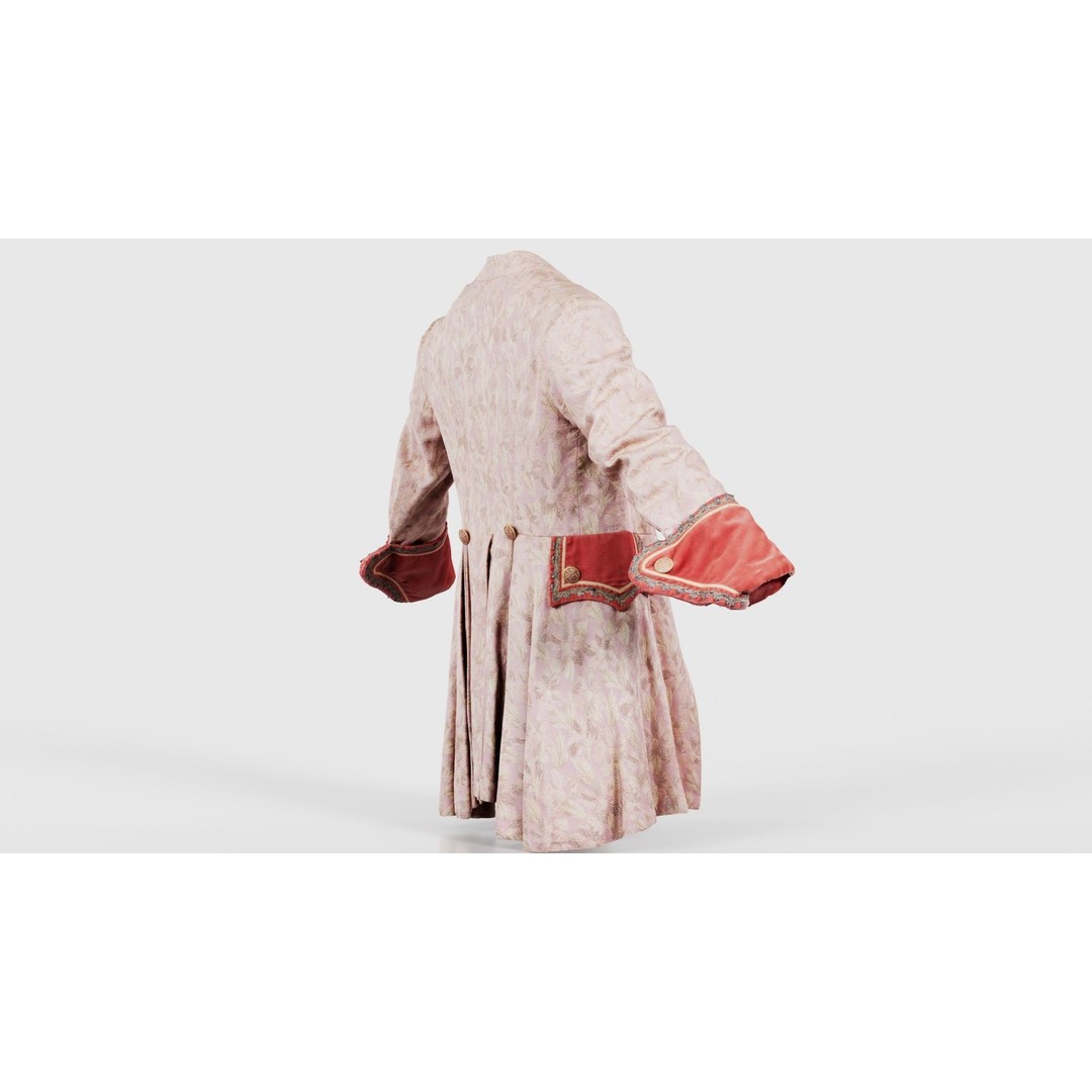 Leaf Jacket 3D Model – Low Poly Coat with PBR Textures, Blender - View 21