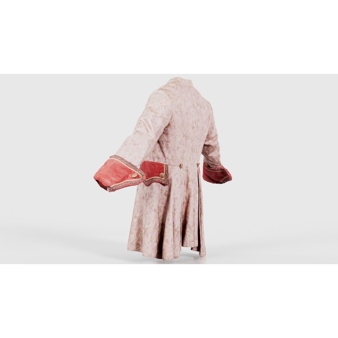 Leaf Jacket 3D Model – Low Poly Coat with PBR Textures, Blender - View 25