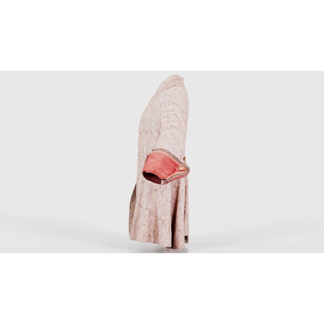 Leaf Jacket 3D Model – Low Poly Coat with PBR Textures, Blender - View 26