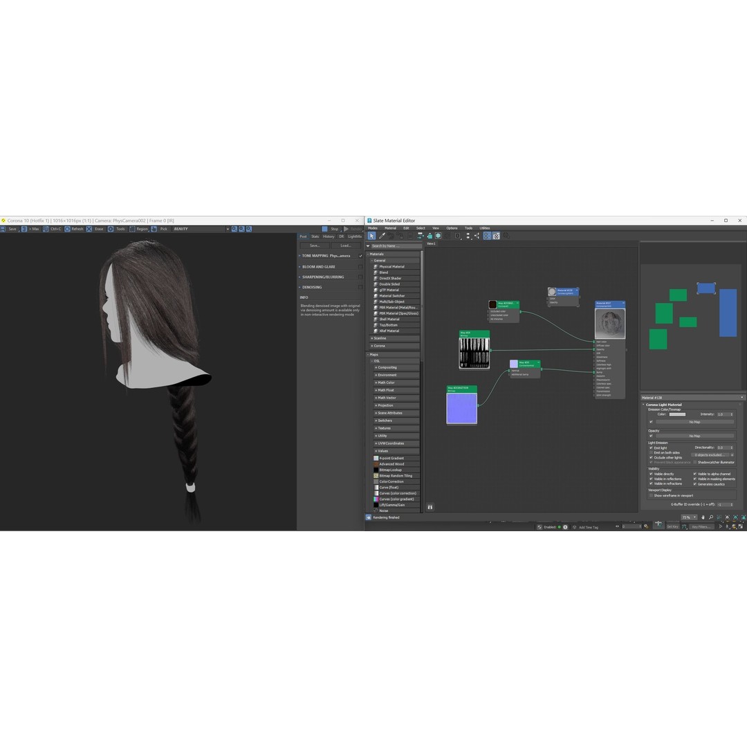 Realtime Haircard 3D Model – Low Poly Game Asset, FBX, OBJ - View 5