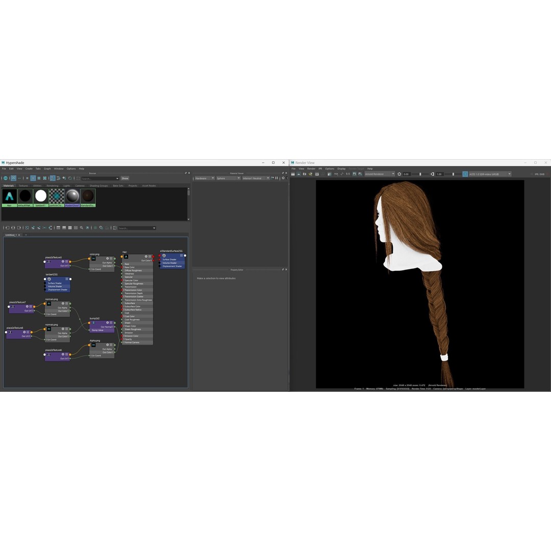 Realtime Haircard 3D Model – Low Poly Game Asset, FBX, OBJ - View 6