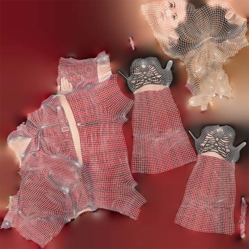 Woman in Heels 3D Model – Low Poly Character in Red Leather Costume - View 16