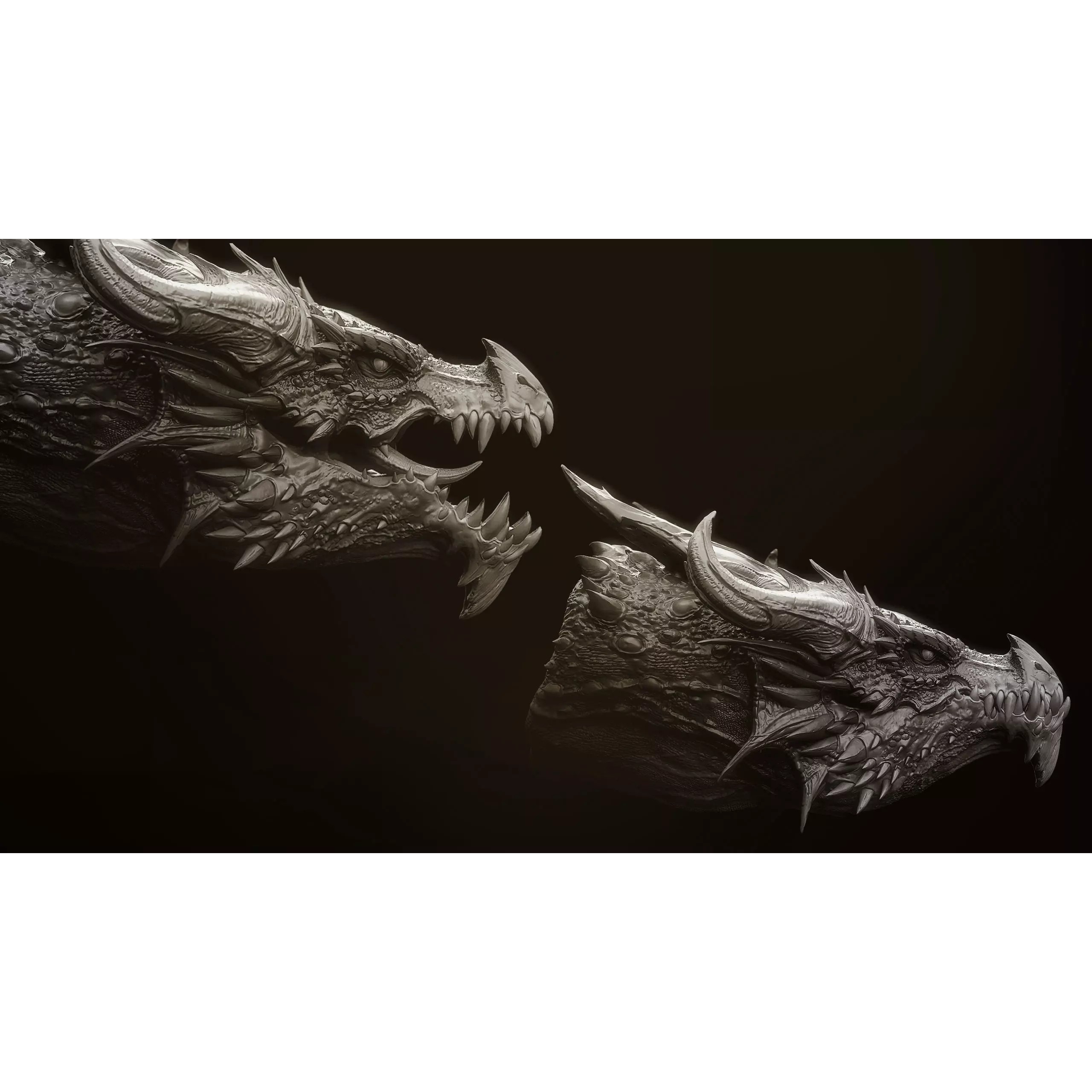 Dragon Heads Volume 1 - High-Poly 3D Model - View 6