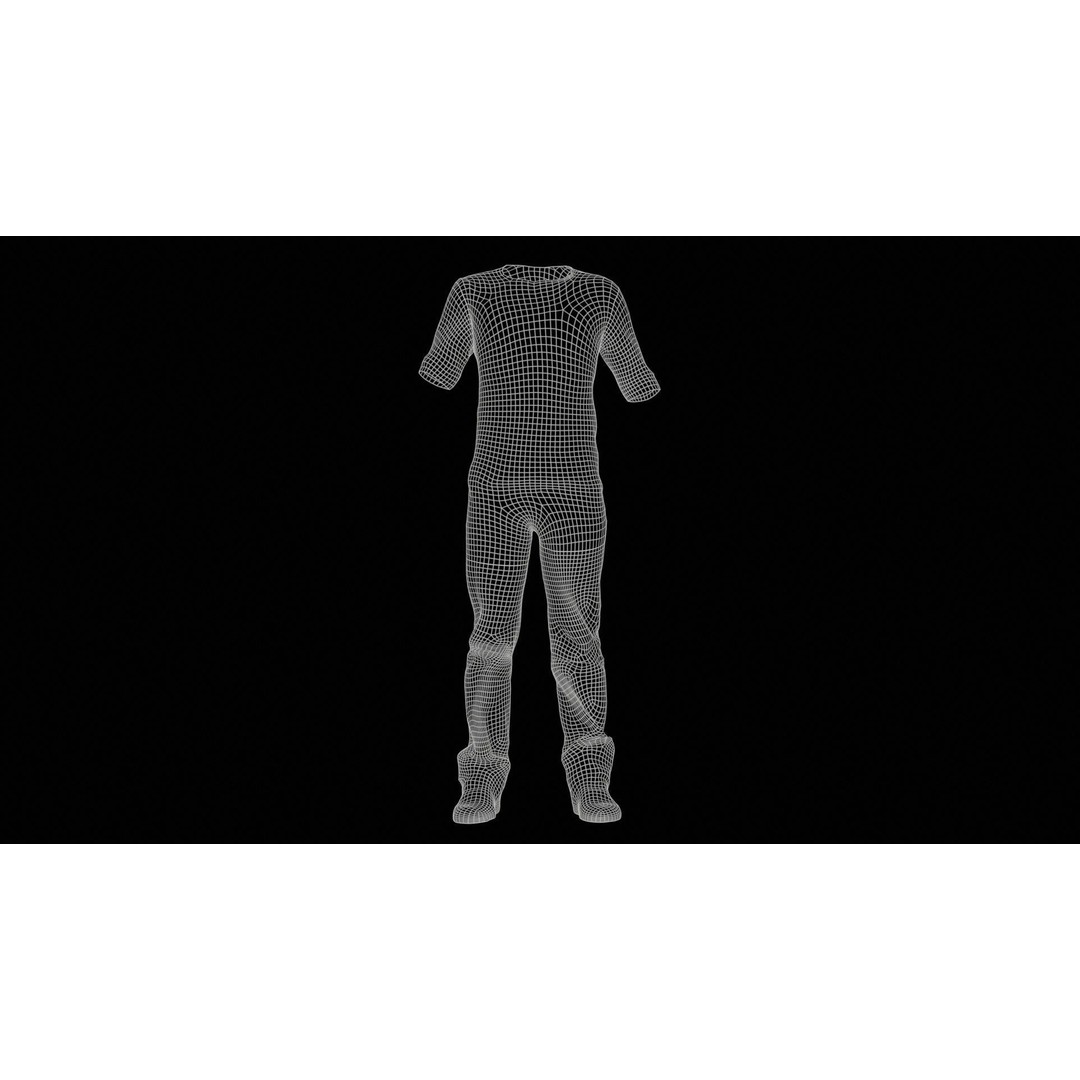 Casual Outfit 3D Model – Low Poly Male Character in Jeans and T-Shirt - View 13