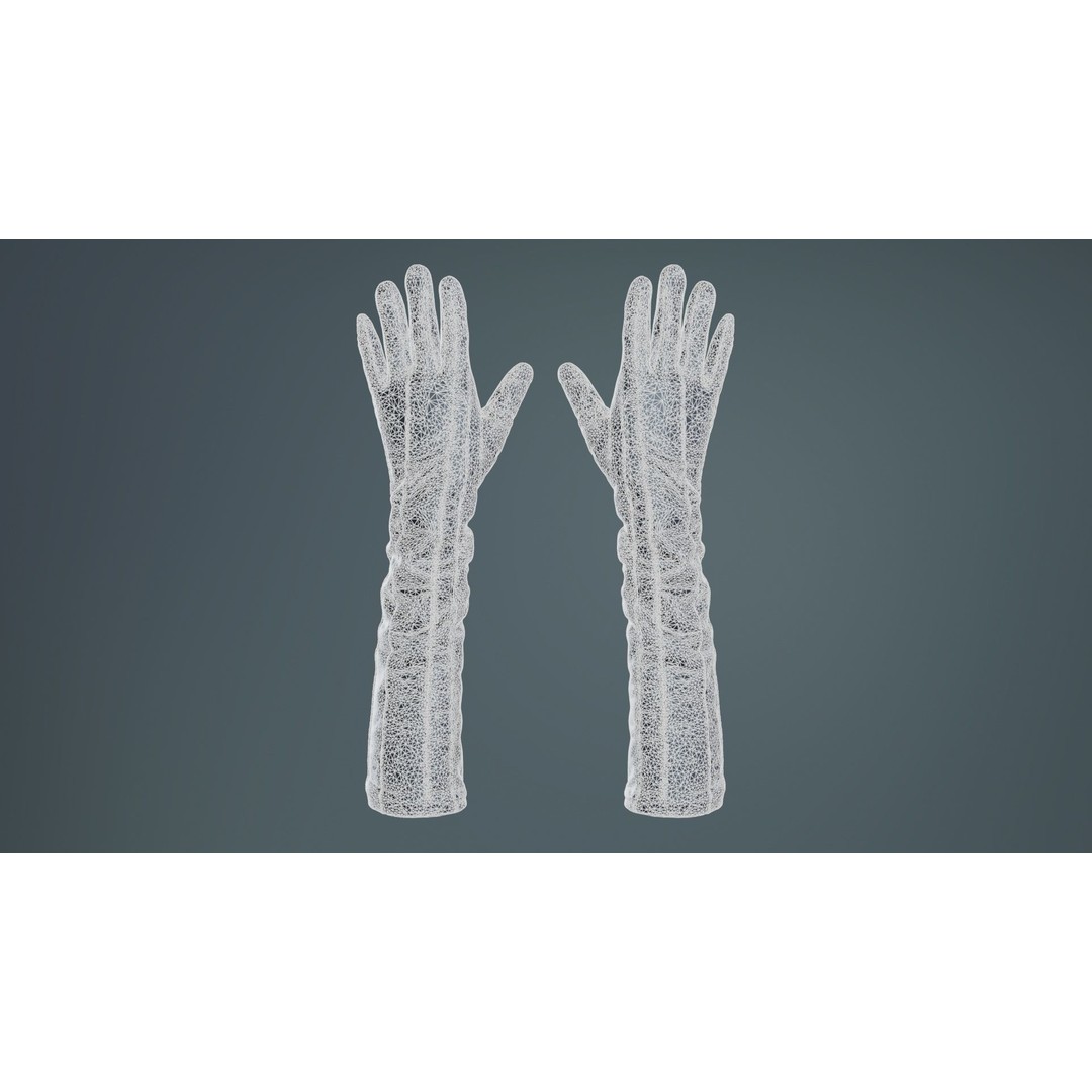 Leather Detail Gloves 3D Model – Low Poly Game Asset, FBX, PBR - View 11