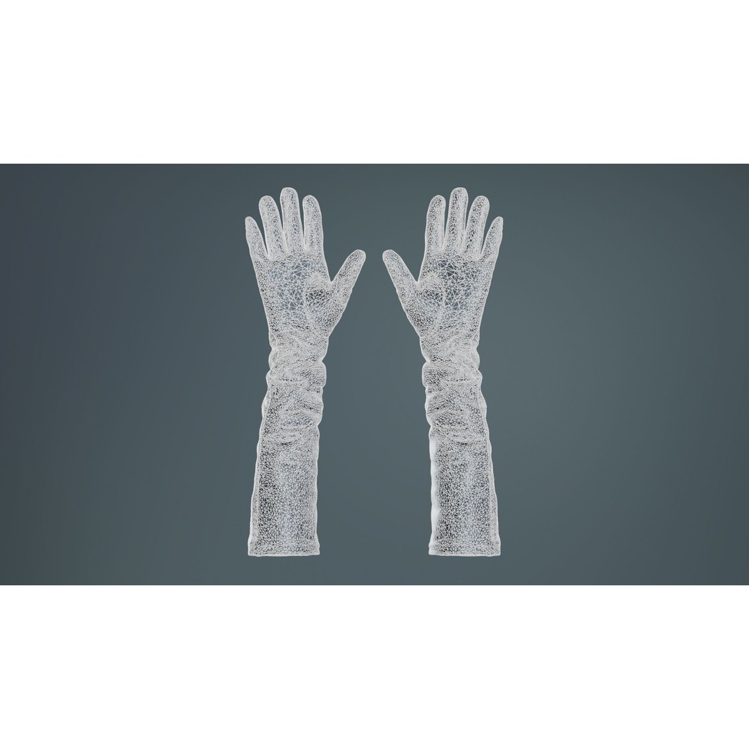 Leather Detail Gloves 3D Model – Low Poly Game Asset, FBX, PBR - View 12