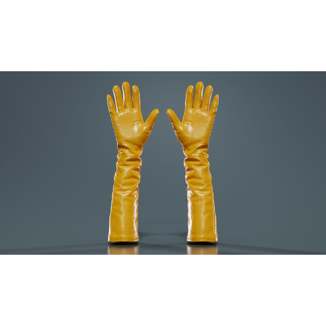 Leather Detail Gloves 3D Model – Low Poly Game Asset, FBX, PBR - View 15