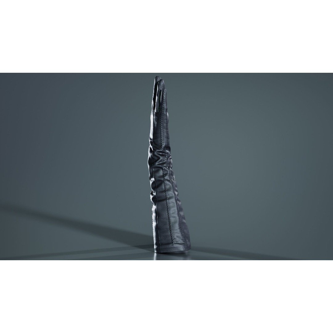 Leather Detail Gloves 3D Model – Low Poly Game Asset, FBX, PBR - View 4