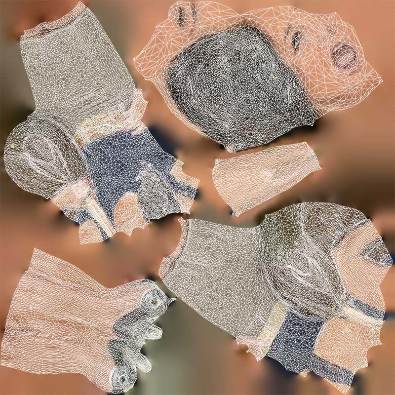 Woman in Skirt 3D Model – Low Poly Character with Bag, FBX - View 16