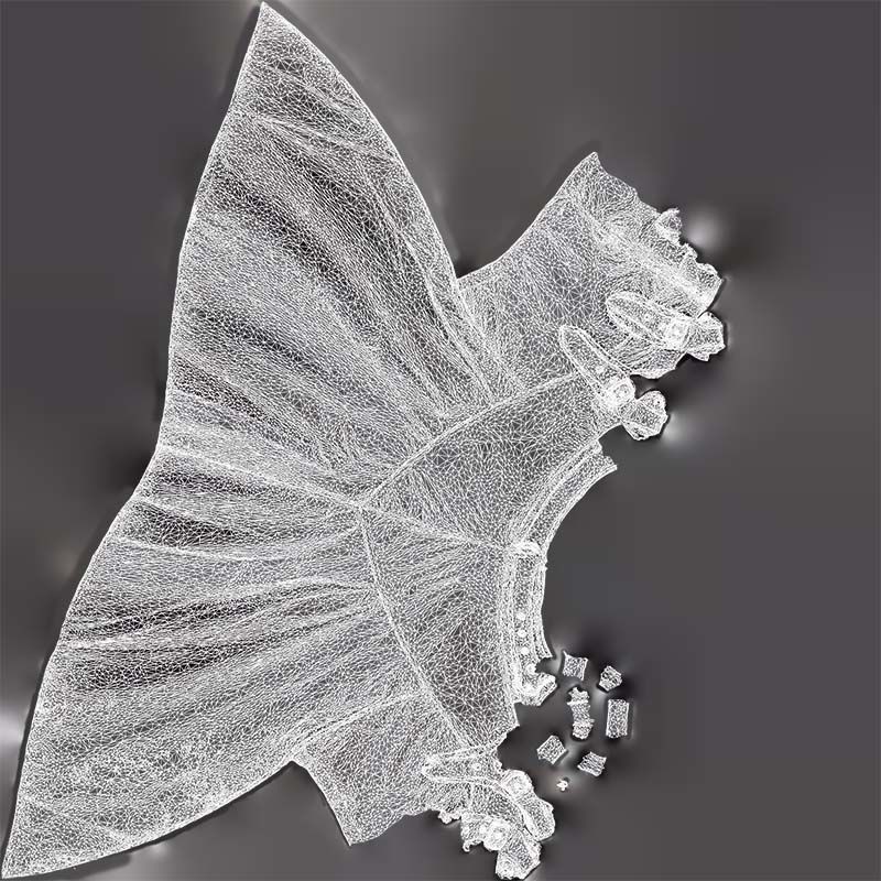 Asymmetric Belts Skirt 3D Model – Low Poly Character Clothing, FBX - View 16