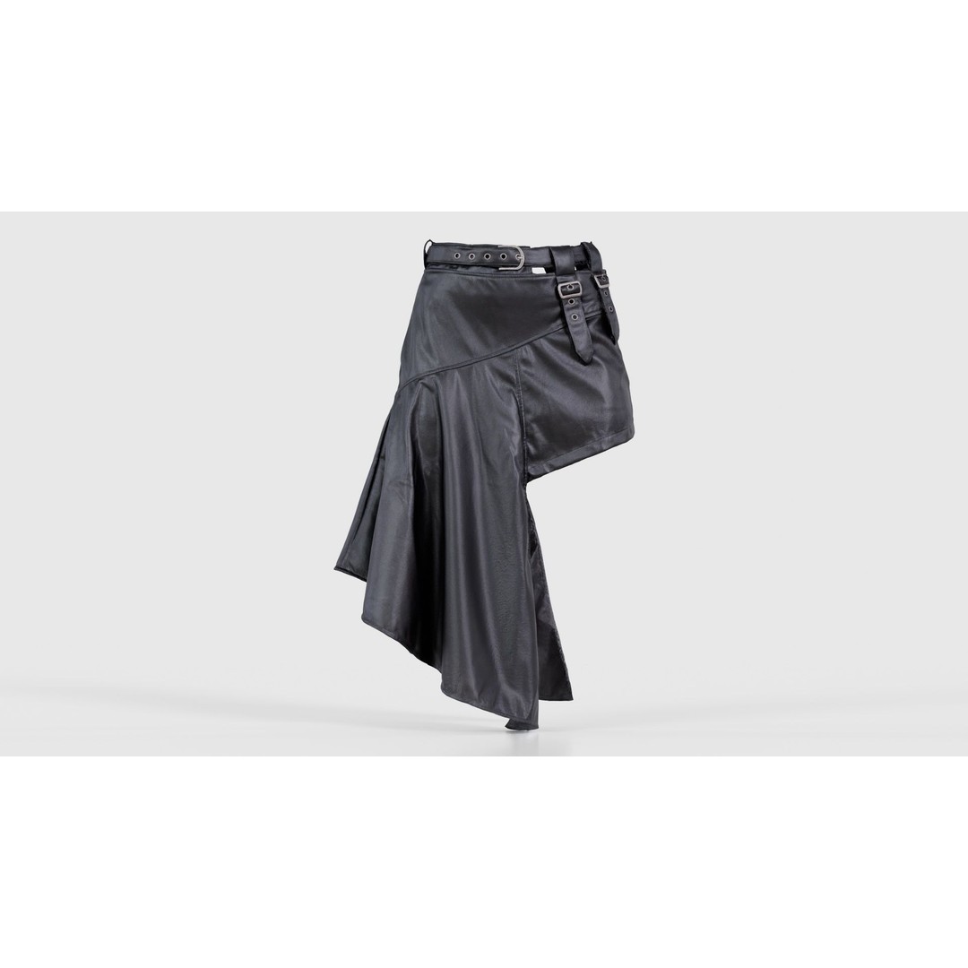 Asymmetric Belts Skirt 3D Model – Low Poly Character Clothing, FBX - View 17