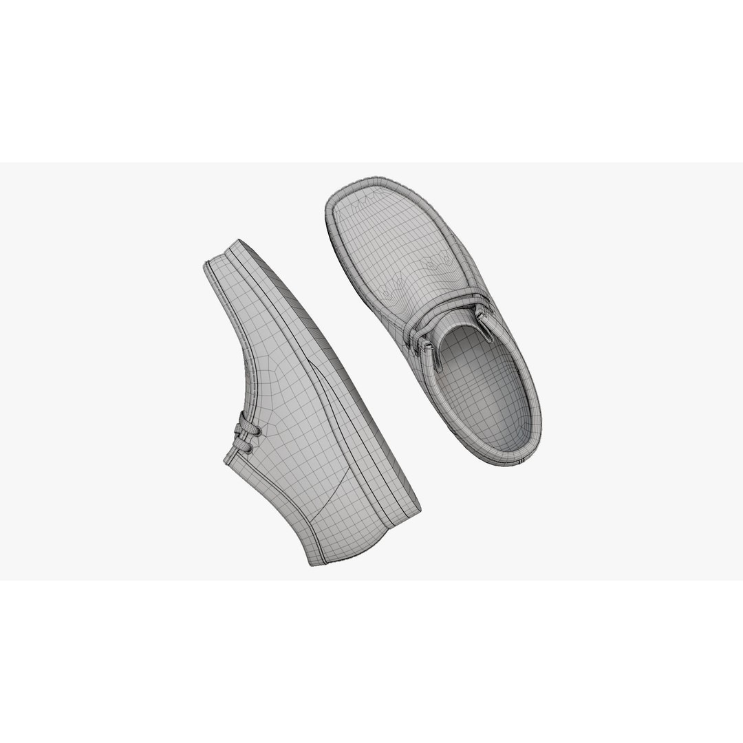 Clarks Wallabee Mid Tan Leather 3D Model – High Poly Game Asset, FBX, OBJ - View 16