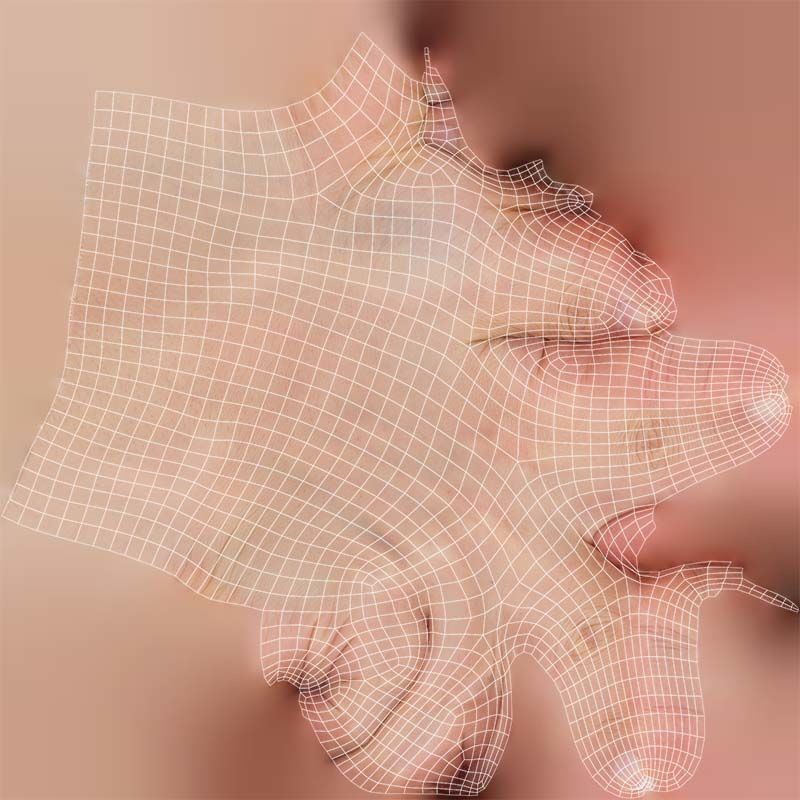 Finger Alphabet K 3D Model – Low Poly Character Asset, Blender - View 16