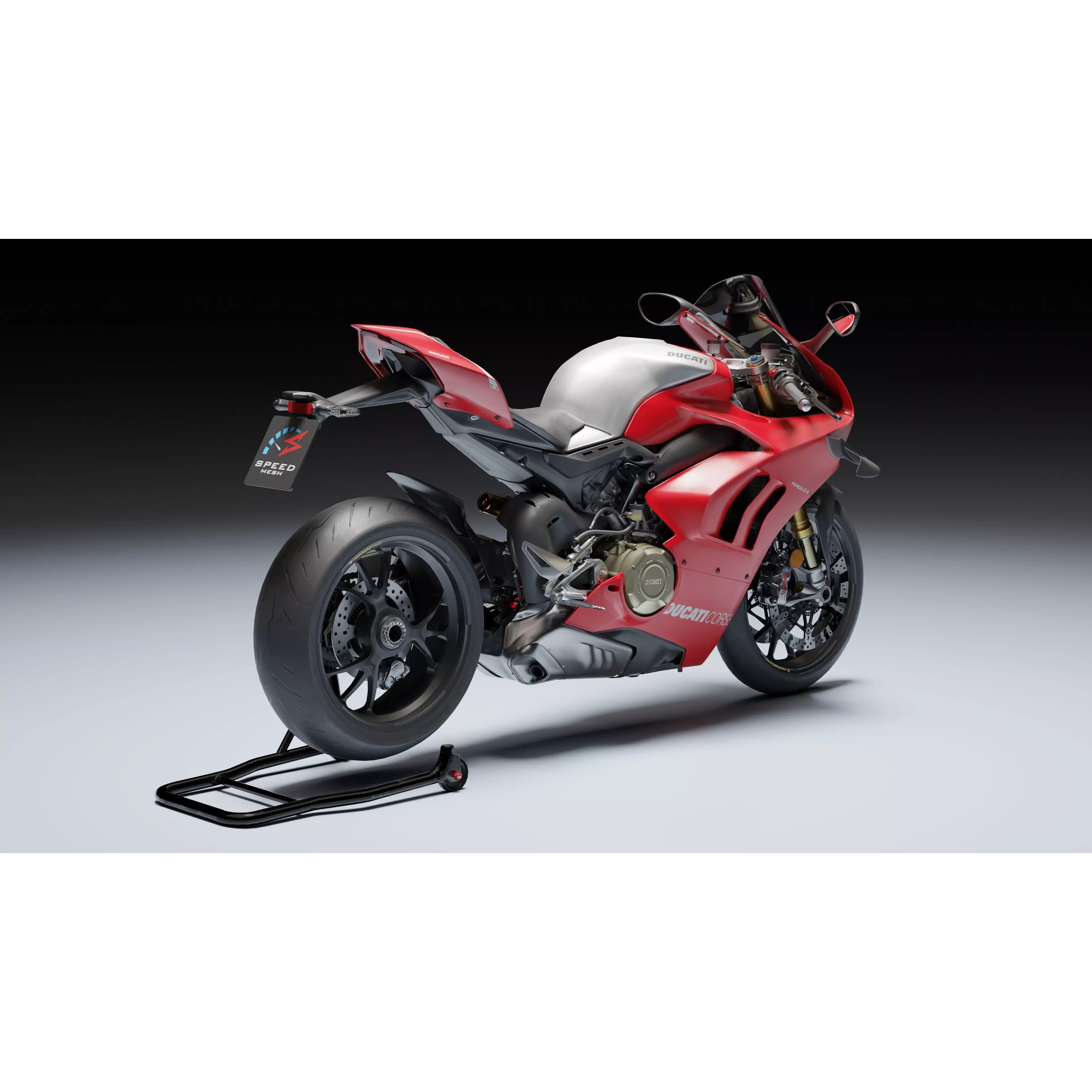 Ducati Panigale V4 R 2019 - Low-Poly Game-Ready 3D Model - View 10