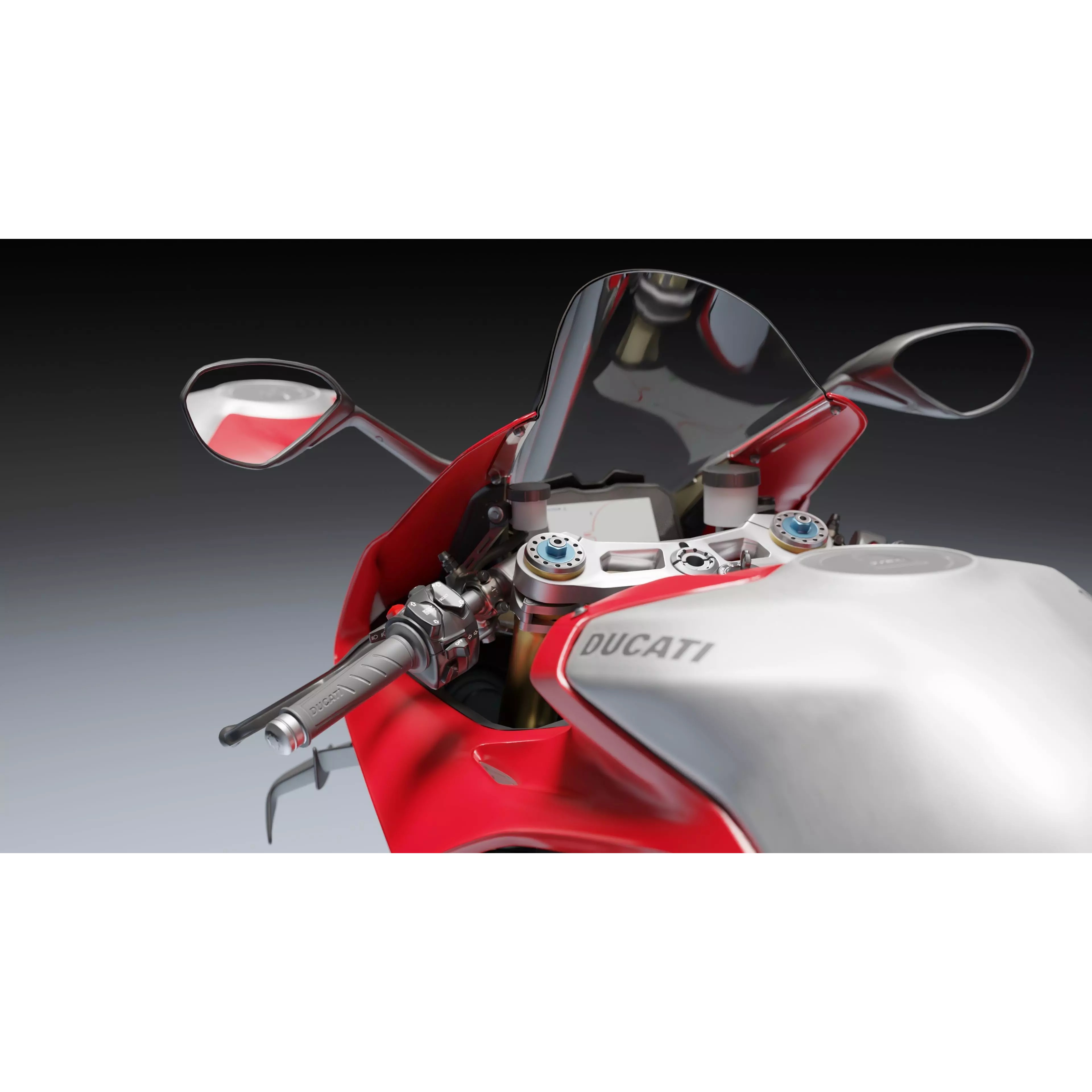 Ducati Panigale V4 R 2019 - Low-Poly Game-Ready 3D Model - View 12