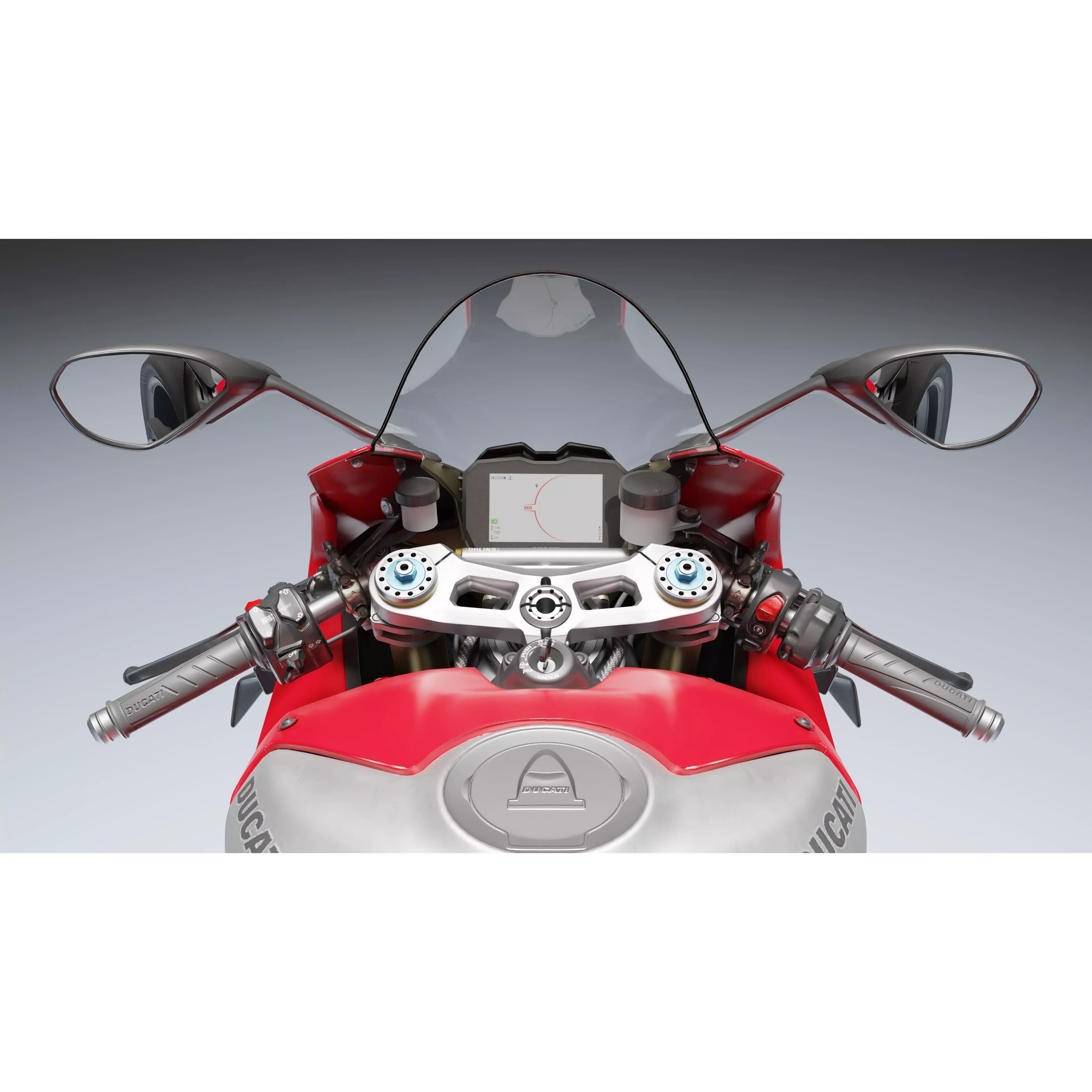 Ducati Panigale V4 R 2019 - Low-Poly Game-Ready 3D Model - View 13