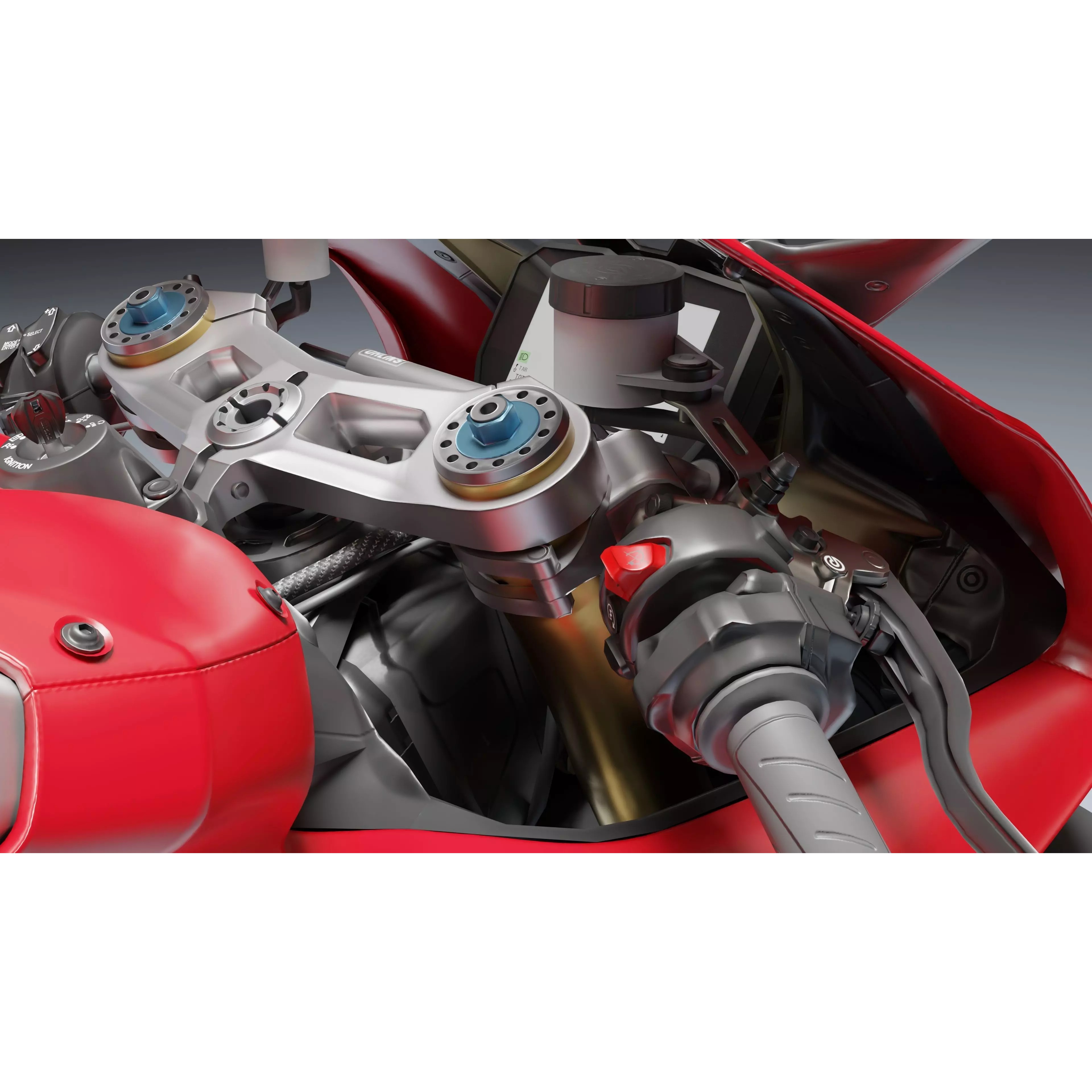 Ducati Panigale V4 R 2019 - Low-Poly Game-Ready 3D Model - View 14