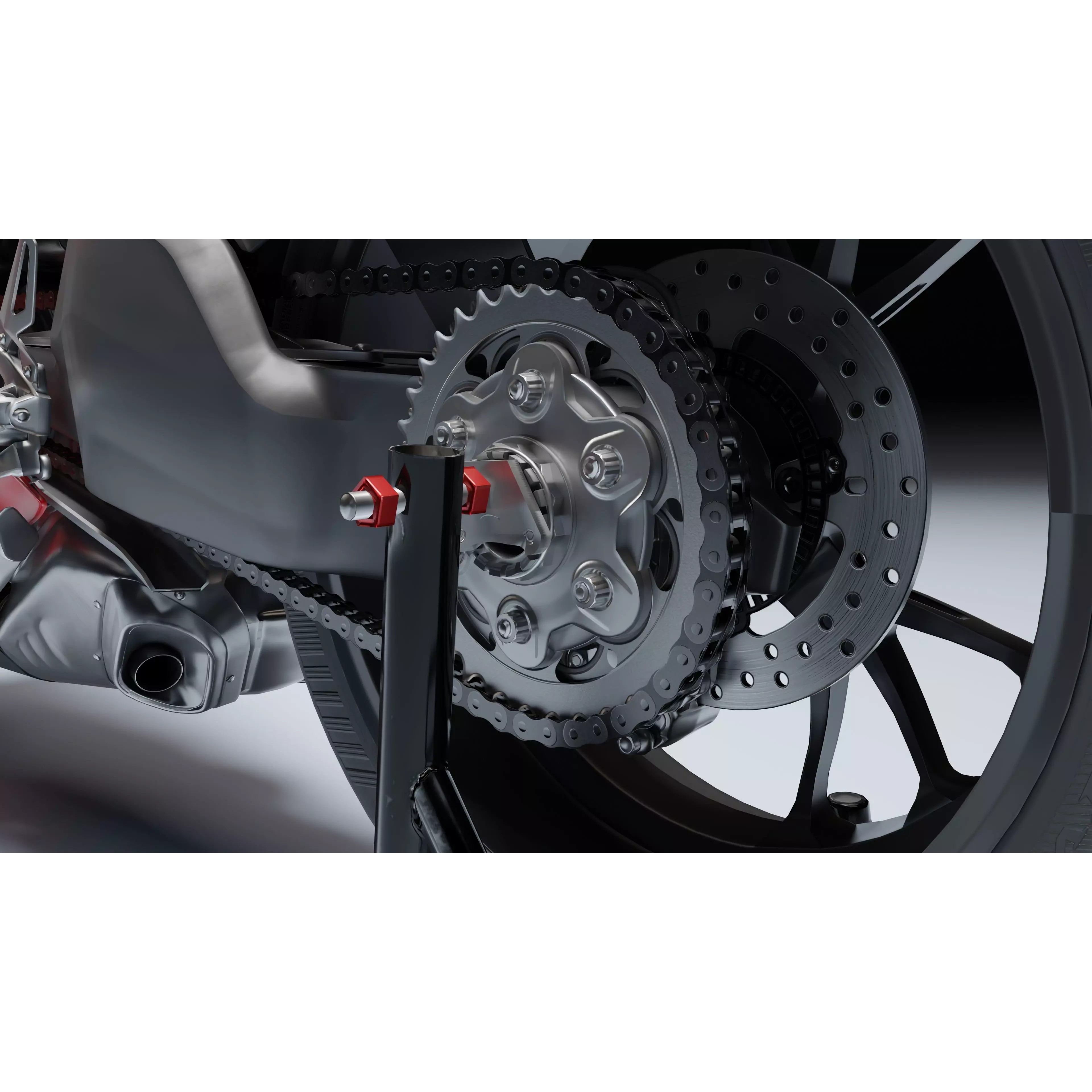 Ducati Panigale V4 R 2019 - Low-Poly Game-Ready 3D Model - View 18