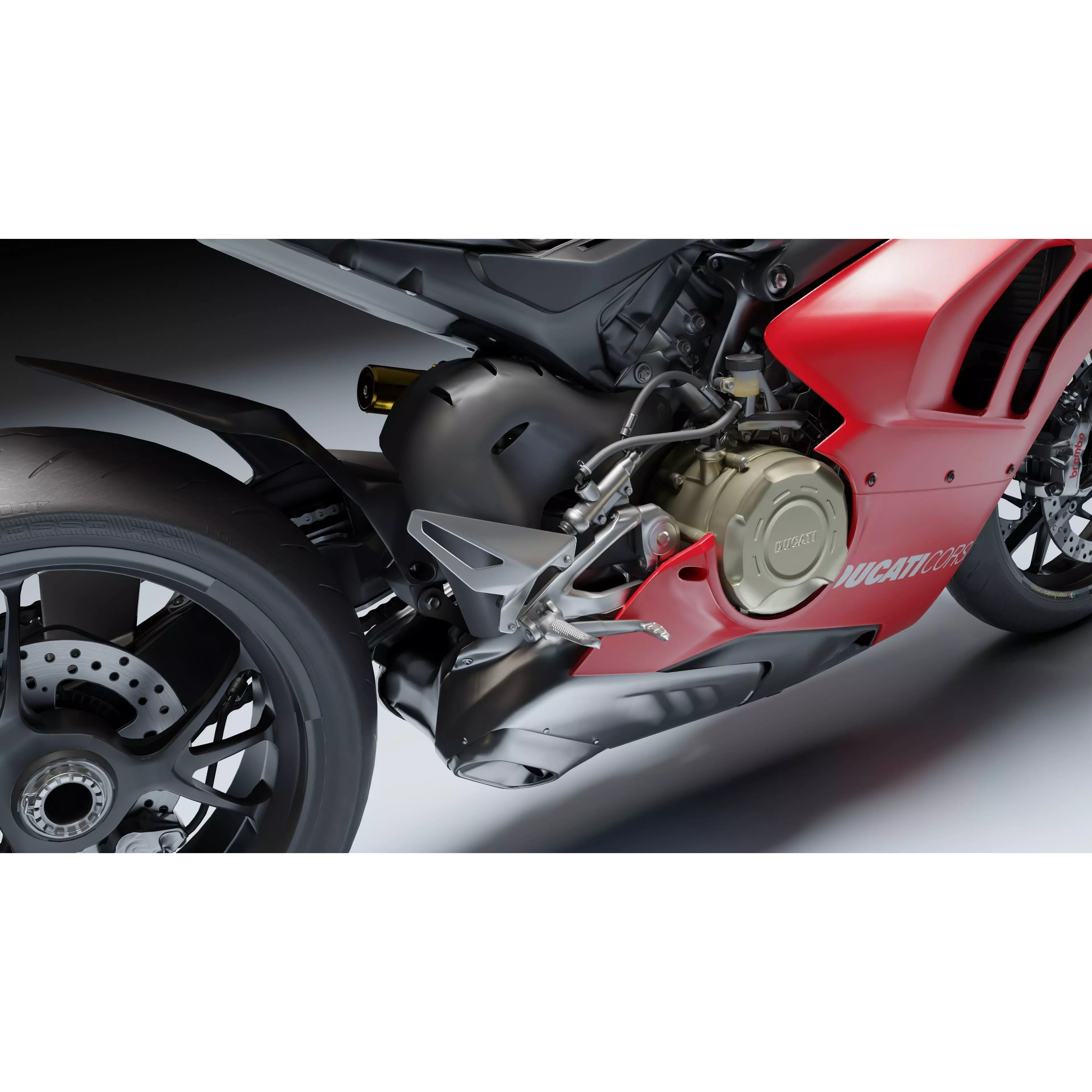 Ducati Panigale V4 R 2019 - Low-Poly Game-Ready 3D Model - View 22