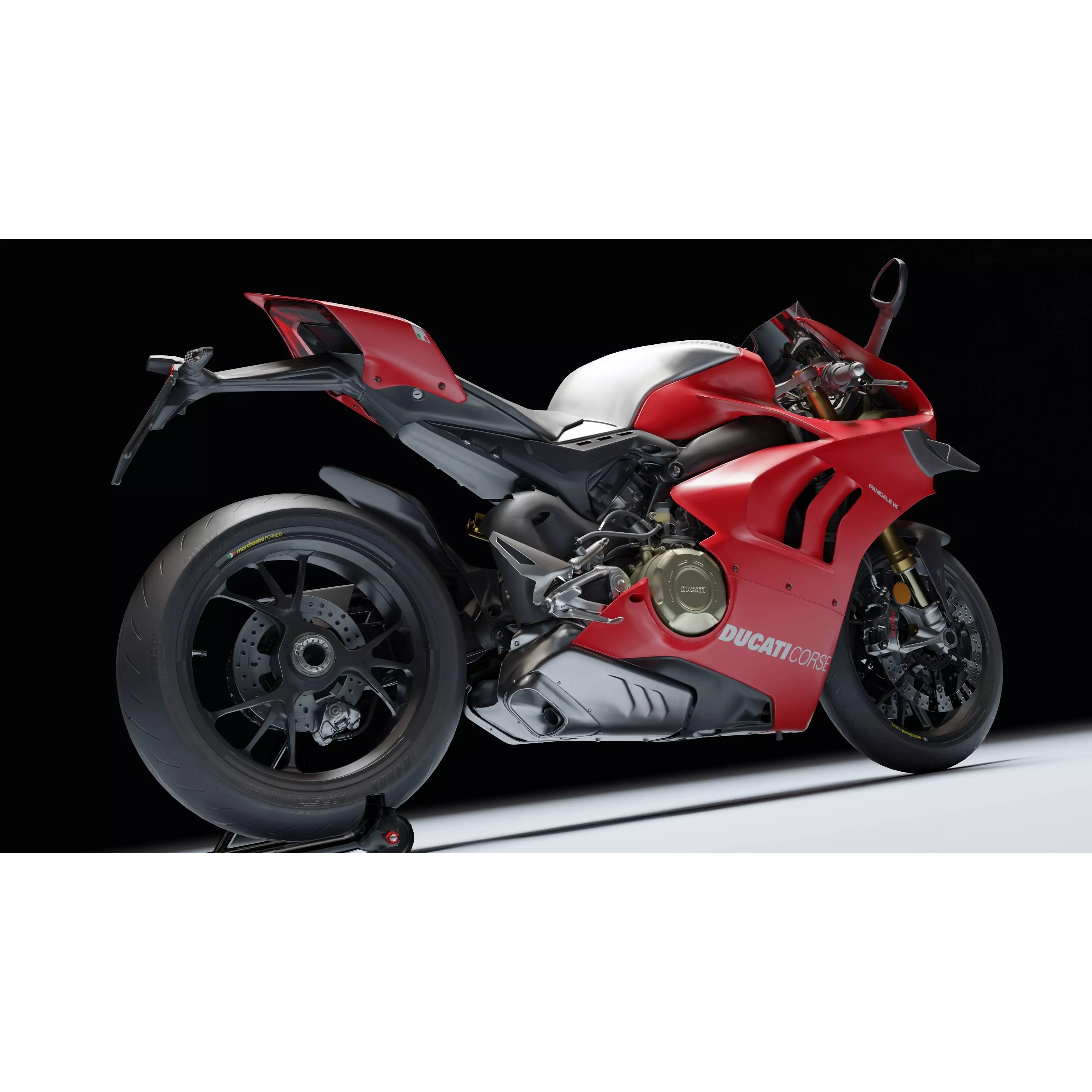 Ducati Panigale V4 R 2019 - Low-Poly Game-Ready 3D Model - View 23